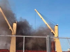 Pożar statku w gdańskim porcie. "Jednostka pływa pod banderą Cypru"