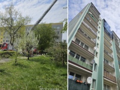 Pożar mieszkania w Gliwicach. Trzy osoby zabrane do szpitala