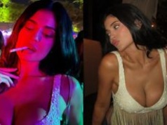 Kylie Jenner wypina imponujący biust na Coachelli. Fajnie się bawi? (ZDJĘCIA)