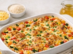 Comfort food bez wysiłku. Ten ryż z kurczakiem piecze się sam