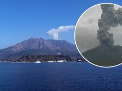 Kilka kilometrów dymu spowiło niebo. Erupcja wulkanu w Japonii