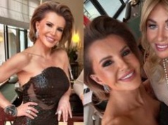 Joanna Racewicz w fikuśnym wdzianku bawi się na 50. urodzinach żony Modesta Amaro. Fajna imprezka? (ZDJĘCIA)