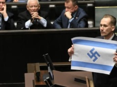 Poseł Konfederacji sprofanował w Sejmie flagę Izraela
