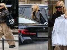 69-letnia Monika Olejnik w młodzieżowych fatałaszkach pędzi do krawca, po czym ładuje się do BMW za ponad 300 tys. zł (ZDJĘCIA)