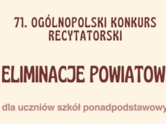 Szansa dla młodych talentów. Przed nami eliminacje powiatowe 71. Ogólnopolskiego Konkursu Recytatorskiego
