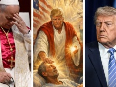 Donald Trump jak Pan Jezus. „Najwyraźniej dawno nie widział lekarza”