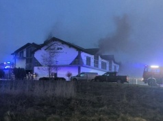 Pożar w Krajnie. Dwie osoby poszkodowane