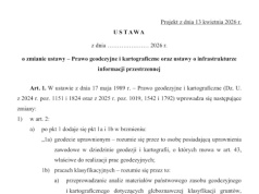 Projekt nowelizacji Pgik: wersja z 13 kwietnia br.