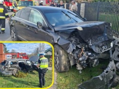 Zderzenie osobówek w gminie Czarnocin. 4 osoby ranne w tym 2 dzieci