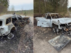 Zagadka spalonego wraku rozwiązana. Kierowca audi wjechał do lasu na podwójnym gazie