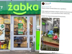 Pod blokiem Żabka otworzyła ogródek dla klientów. "Zakupy można robić przez płot!"