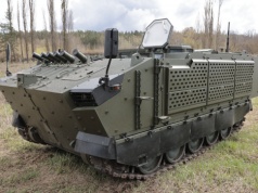 Ukraińska spółka UkrArmoTech testuje gąsienicowy transporter opancerzony Skiff