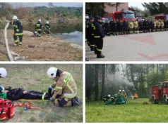 Nowe Piekuty: Drony, awionetka i pożar – wymagające ćwiczenia strażaków ochotników