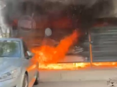 Pożar na ul. Złotej w Jaworznie