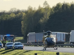 PILNE: NOWY TOMYŚL: Wypadek na A2! Na miejscu wszystkie służby, lądował śmigłowiec LPR