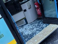 W furii rozbił szybę w autobusie w Jaworznie