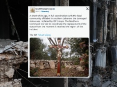 Izraelscy żołnierze, którzy zniszczyli figurę Jezusa ukarani