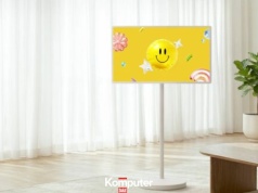 Nowy telewizor LG to sprzęt ze stojakiem na kółkach