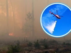 Pożar lasu pod Olesnem. W akcji strażacy, samoloty i helikopter gaśniczy