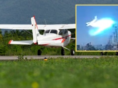 Samolot zahaczył o linię energetyczną. Przechodnie natychmiast ruszyli na pomoc