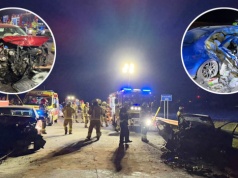 Dramatyczne zderzenie aut pod Bełchatowem. Są ofiary śmiertelne. Trwa walka o życie młodej kobiety