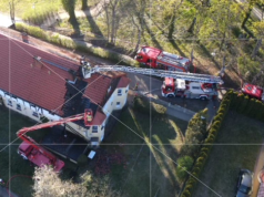 Pożar budynku wielorodzinnego w Złotowie