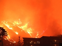 Dwa pożary przy jednym mieście. Strażacy walczyli z płomieniami całą noc