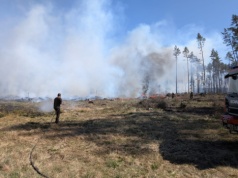 Ruciane-Nida. 20 zastępów walczy z pożarem 10 ha lasu