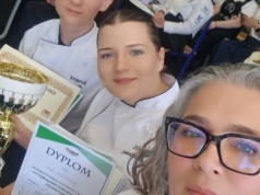 Potrójne podium dla młodych kucharzy z ZSE-U w Żychlinie