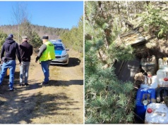 Włamywał się do pojazdów budowlanych i okradał je z paliwa, które zakopywał w lesie