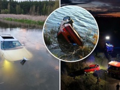 Samochody osobowe wpadły do wody. Dwa wypadki w Łódzkiem