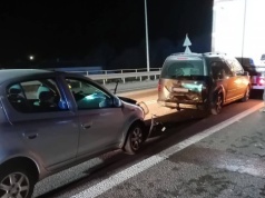 Nocny wypadek na DK19 w Rzeczycy. Zderzyły się trzy pojazdy, jedna osoba została poszkodowana