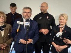 Minister sportu o hali przy Kusocińskiego i wpadeczka na konferencji