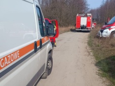 Uszkodzenie gazociągu wysokiego ciśnienia pod Olsztynem. Trwa akcja służb