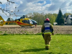 Interwencja służb w Bestwince. Na miejscu lądował śmigłowiec LPR