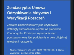 Świeże oszustwo “na odzyskanie środków z Zondacrypto”. Uważajcie żeby nie stracić podwójnie pieniędzy!