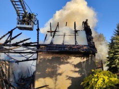 Pożar budynku gospodarczego w gminie Praszka