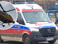 Dramat przy cmentarzu. Na miejscu lądował śmigłowiec LPR