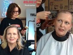 GOLENIA NA ŁYSO ciąg dalszy: Katarzyna Nosowska zasiadła na fotelu. Za maszynkę chwyciła Agata Kulesza!