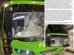 „Dopalę i jedziemy dalej”. Kierowca FlixBusa po kolizji jechał dalej ze stłuczoną szybą
