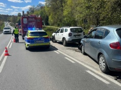 Bardo - kolizja czterech pojazdów na DK8
