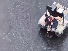 "Babciu, wsiadaj!". Niezwykła ukraińska akcja z użyciem robota naziemnego