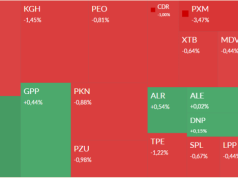 Mapa GPW: Pepco, PCF Group, MDI Energia, Polimex i Budimex w centrum uwagi