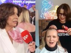 Agata Kulesza ogoliła głowę Katarzynie Nosowskiej. "Nigdy wcześniej nie miałam maszynki do golenia w rękach" (WIDEO)