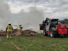 Podpalenie w Melanowie. Spłonęło 150 bel słomy, 29-latek zatrzymany na miejscu