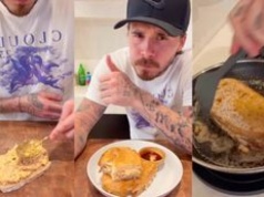 Szef kuchni Brooklyn Beckham "gotuje" kanapkę z tuńczykiem. Internauci kpią: "Co dalej, JAJKO NA TWARDO?" (ZDJĘCIA)