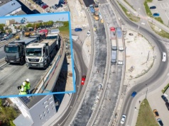 Tiry wjechały na nową estakadę w Opolu. Ale nie jest jeszcze otwarta