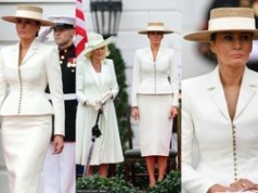 Posągowa Melania Trump w kapeluszu emanuje elegancją na oficjalnym powitaniu króla Karola III i królowej Camilli w USA (ZDJĘCIA)