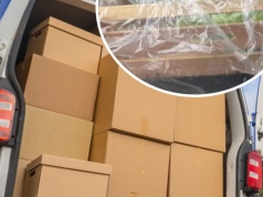 Kurier pokazał, co dostał od wdzięcznego klienta. Potrzebował sporo miejsca, by to przewieźć