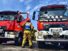 Pożar w dużej firmie. Pracownicy aktywnie gasili ogień